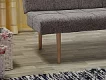 LINDA - sklopná čalouněná lavice s dřevěnýma nohama látky C