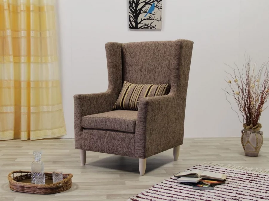 KRISTIAN - celočalouněný ušák moderního vzhledu látky C