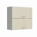Skříňka horní, krémová vysoký lesk / šedá, PRADO 80 GU-72