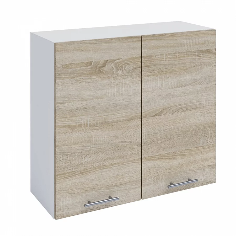 Horní skříňka, dub sonoma / bílá, FABIANA W - 80