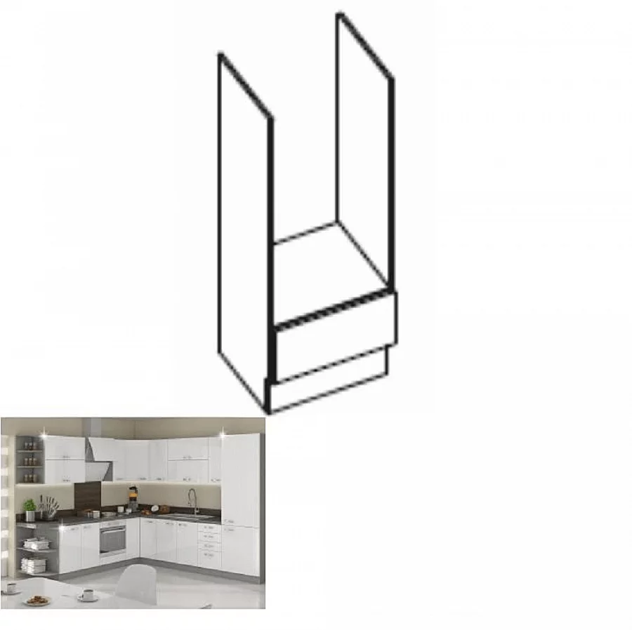 Skříňka dolní, bílá vysoký lesk, PRADO 60 DG BB