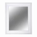 Zrcadlo, dřevěný rám bílé barvy, MALKIA TYP 2