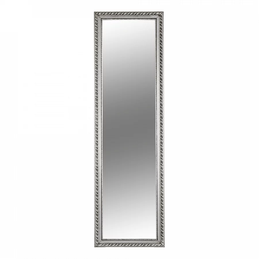 Zrcadlo, dřevěný rám stříbrné barvy, MALKIA TYP 5