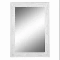 Zrcadlo, dřevěný rám bílé barvy, MALKIA TYP 9