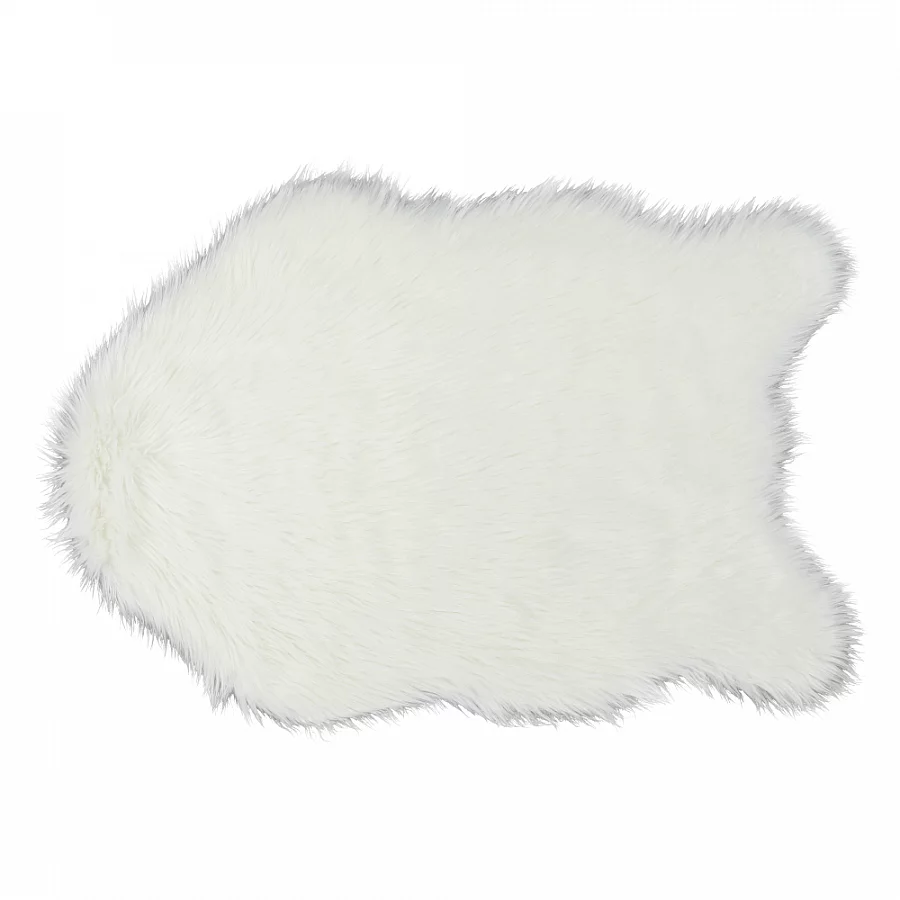 Umělá kožešina, bílá, EBONY TYP 1