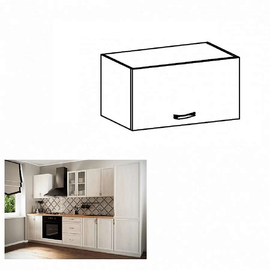 Horní skříňka G60KN, bíla/sosna Andersen, SICILIA