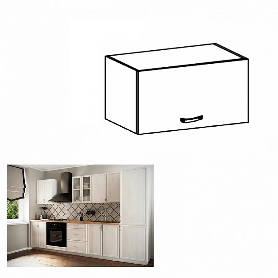 Horní skříňka G50K, bíla/sosna Andersen, SICILIA