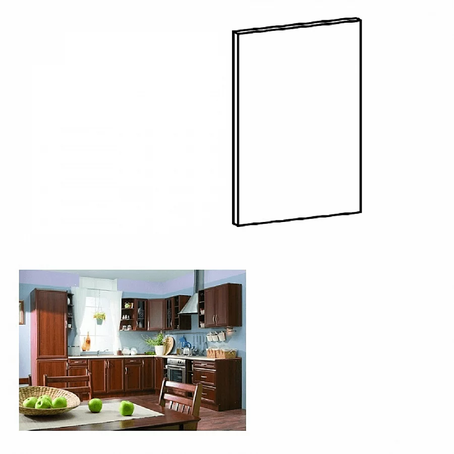 Dvířka na vestavnou myčku nádobí, 44, 6x57, ořech Milano, SICILIA