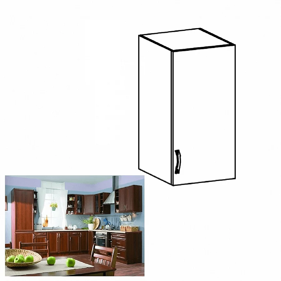 Horní skříňka G30, pravá, ořech Milano, SICILIA