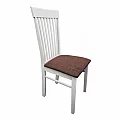 Židle, bílá / hnědá látka, ASTRO NEW