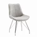 Židle, šedá /  chrom, MADORA