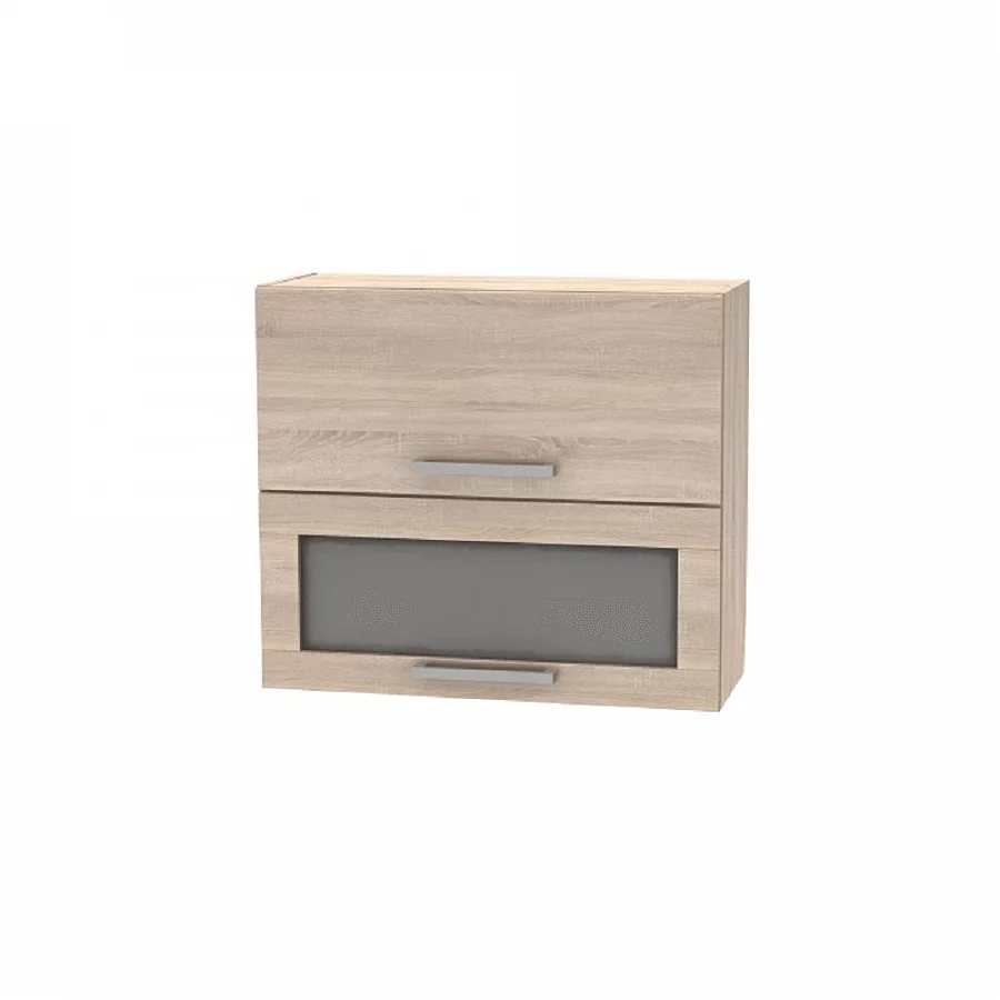 Horní výklopná skříňka se sklem 2DV, dub sonoma, NOPL-016-OH