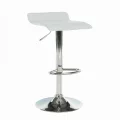 Barová židle, ekokůže bílá/chrom, LARIA NEW