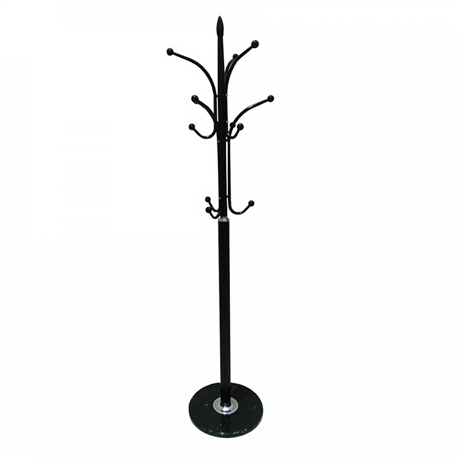 Věšák, kov / mramor černá, BELVIN