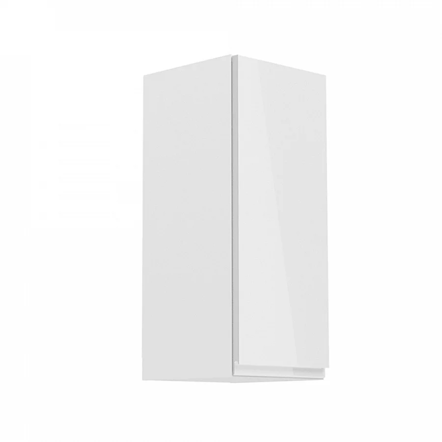 Horní skříňka, bílá / bílý extra vysoký lesk, pravá, AURORA G30