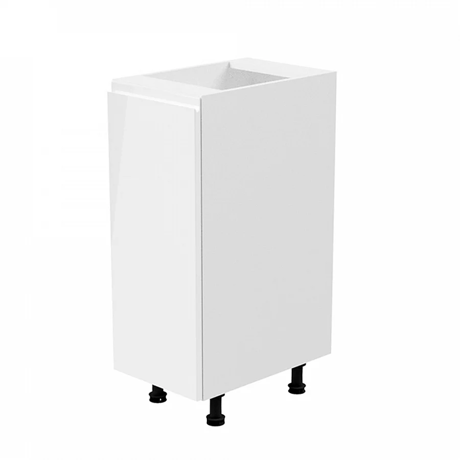 Spodní skříňka, bílá / bílá extra vysoký lesk, levá, AURORA D30