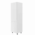 Skříňka na lednici, bílá / bílá extra vysoký lesk, levá, AURORA D60ZL