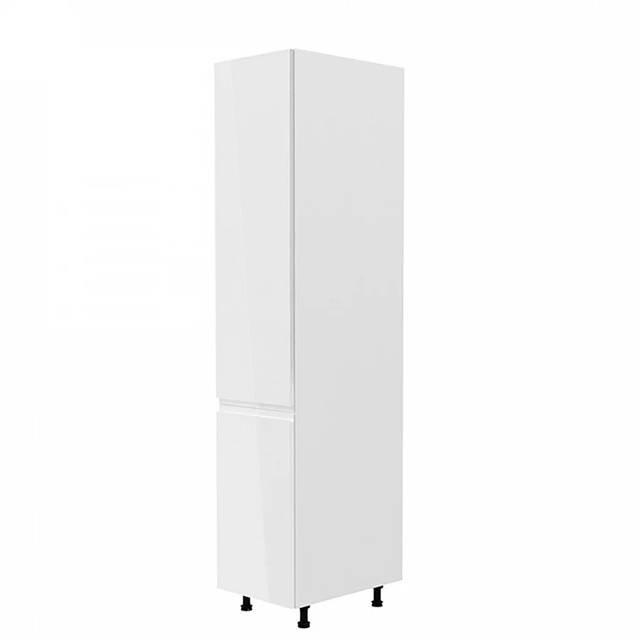 Potravinová skříňka, bílá / bílá extra vysoký lesk, levá, AURORA D40SP