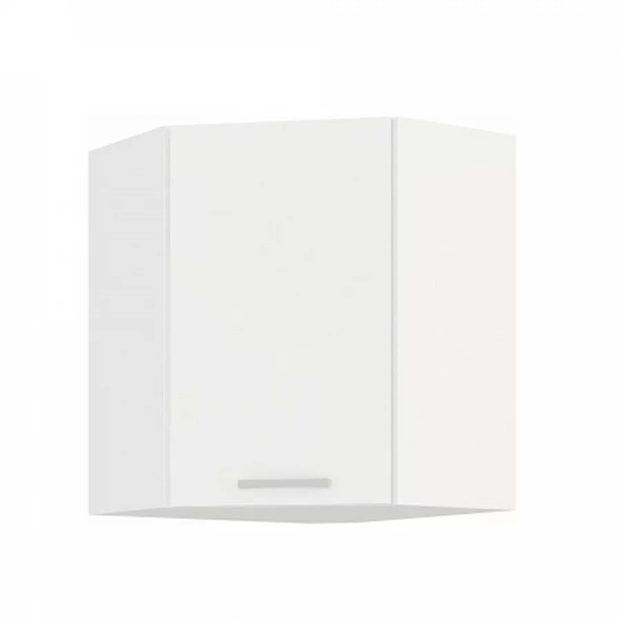 Rohová horní skříňka, bílá, SPLIT 58x58 GN-72 1F