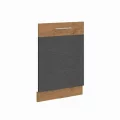 Dvířka na vestavnou myčku nádobí, šedá matná/dub lancelot, VEGA ZM 713x596