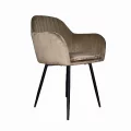 Designové křeslo, šedohnědá Taupe Velvet látka, ZIRKON