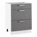 Spodní skříňka, tmavě šedá/bílá, JULIA TYP 57
