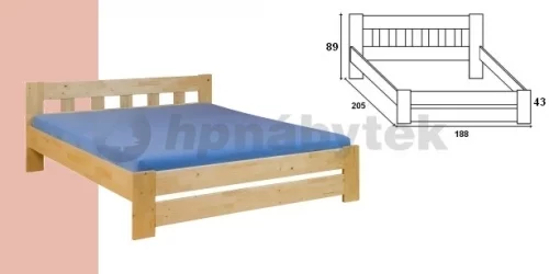 FILIP senior - dvoulůžko (140/200) cm smrk