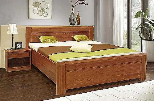 Postel ELZA 2 180cm vč. roštu a ÚP tmavý ořech