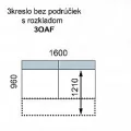 AVA TEMPO: 3OAF - rozkládací dvojsed bez područek