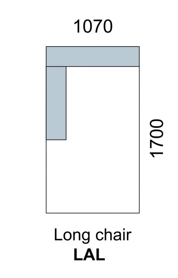 AVA TEMPO: LAL - pevný otoman LEVÝ