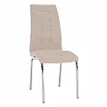 Jídelní židle, béžová Dulux / chrom, GERDA NEW