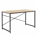 Psací stůl, dub / černá, 100x60 cm, MELLORA