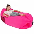 Nafukovací sedací vak/lazy bag, růžová, LEBAG