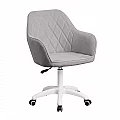 Kancelářské křeslo, látka šedá / bílá, Santy