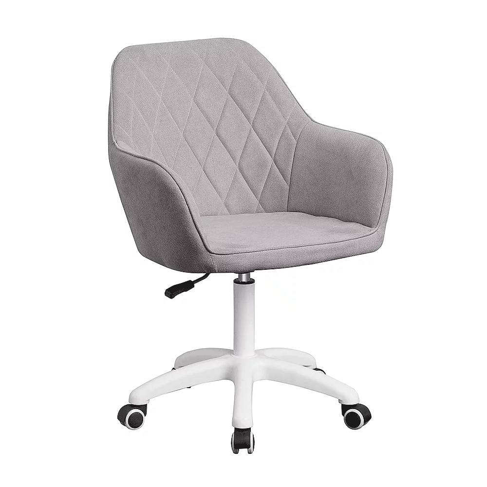 Kancelářské křeslo, látka šedá / bílá, Santy