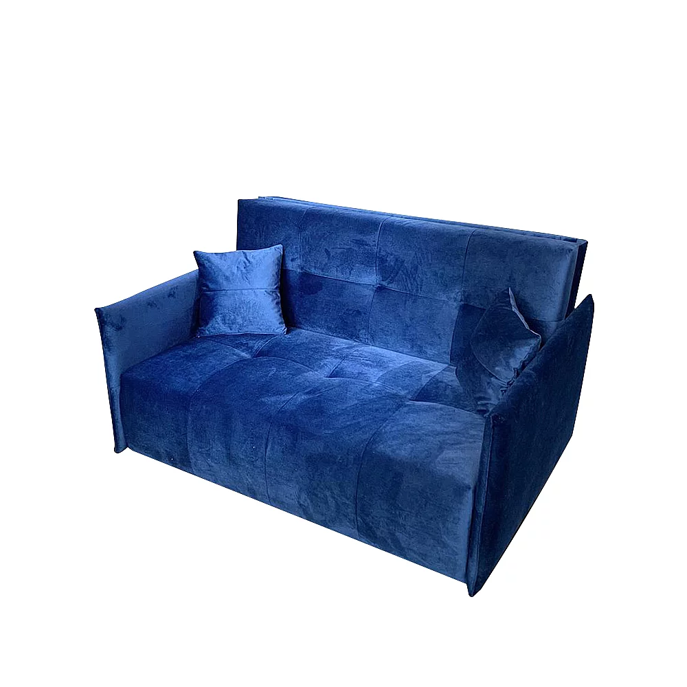 Rozkládací 3-sed, pařížská modrá látka Riviera, ALANA