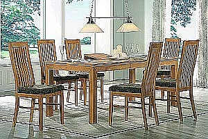 Jídelní stůl BRUNO + židle LAURA 1+4 buk / látka SH21