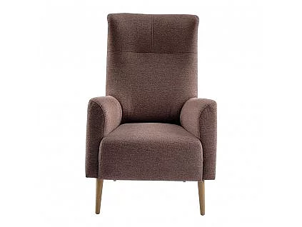 Křeslo ušák, starorůžová/buk, SAMY