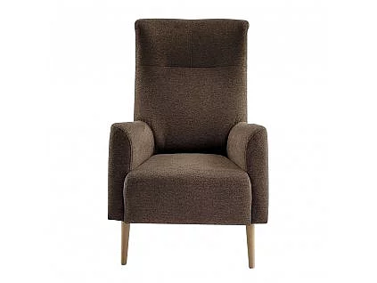 Křeslo ušák, hnědá/buk, SAMY