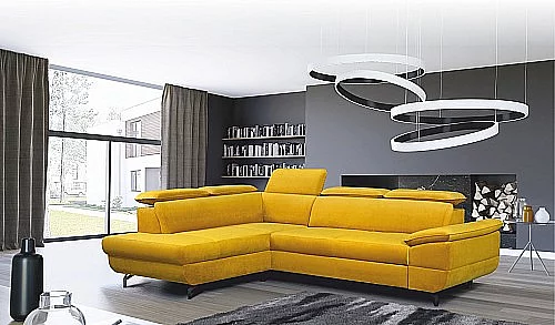 Sedací souprava LILI UP-2F ve tvaru "L" Riviera 79 modrá