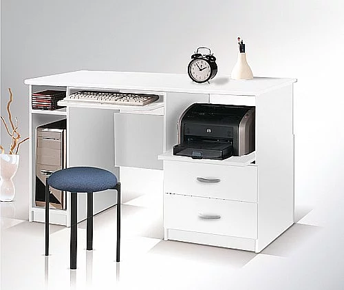 PC stůl PC MAX 130 bílá