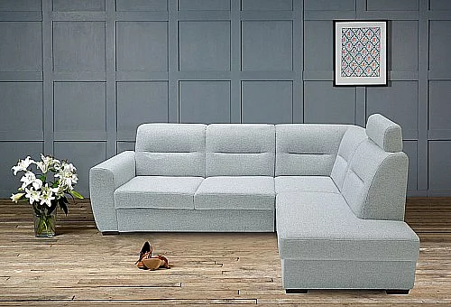 Sedací souprava RADANA LUX B-2R-ROH-DM + záhlavník PW11 světle šedá doprodej