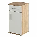 Spodní skříňka, dub sonoma/matná bílá, LESSY NEW 03