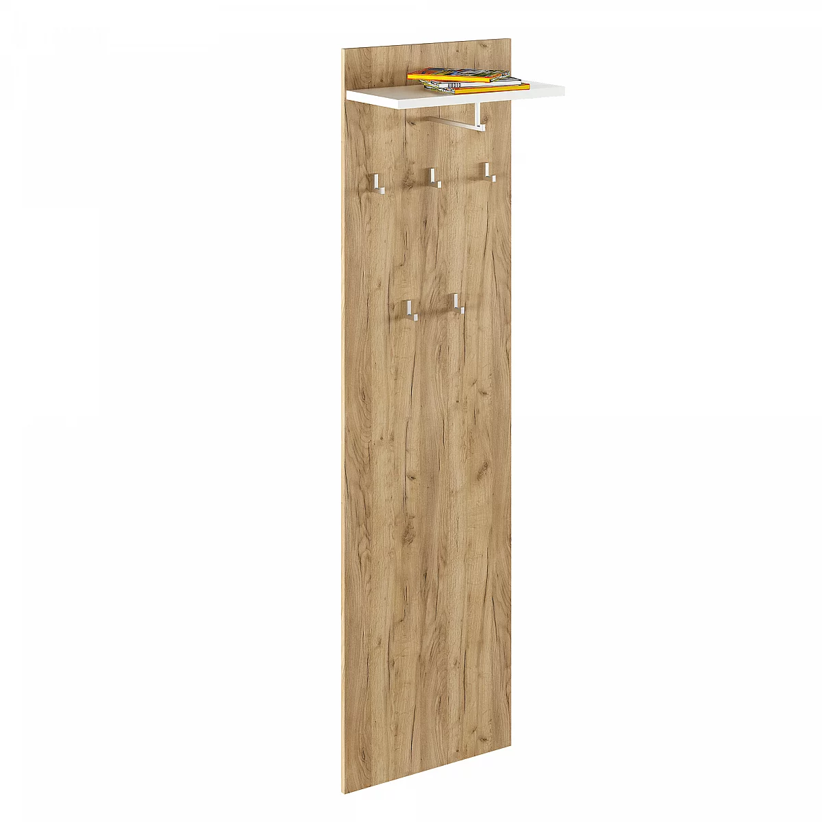 Věšákový panel, dub artisan/bílá, RIOMA TYP 19