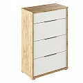 Komoda se čtyřmi šuplíky, dub artisan/bílá, RIOMA TYP 22
