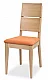 SPRING K2 Dřevěná jídelní židle s čalouněným/masivním sedákem