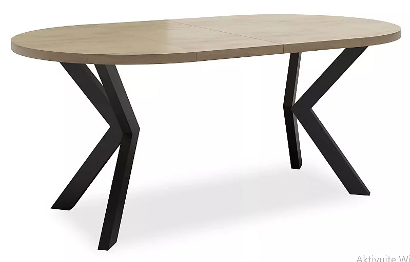 STLM112 - Kulatý jídelní rozkládací stůl o průměru 100 cm s možností rozkladu 2x40 cm.