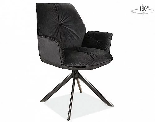 Židle BOOGIE II - otáčivá nohy černé / látka bluvel 19
