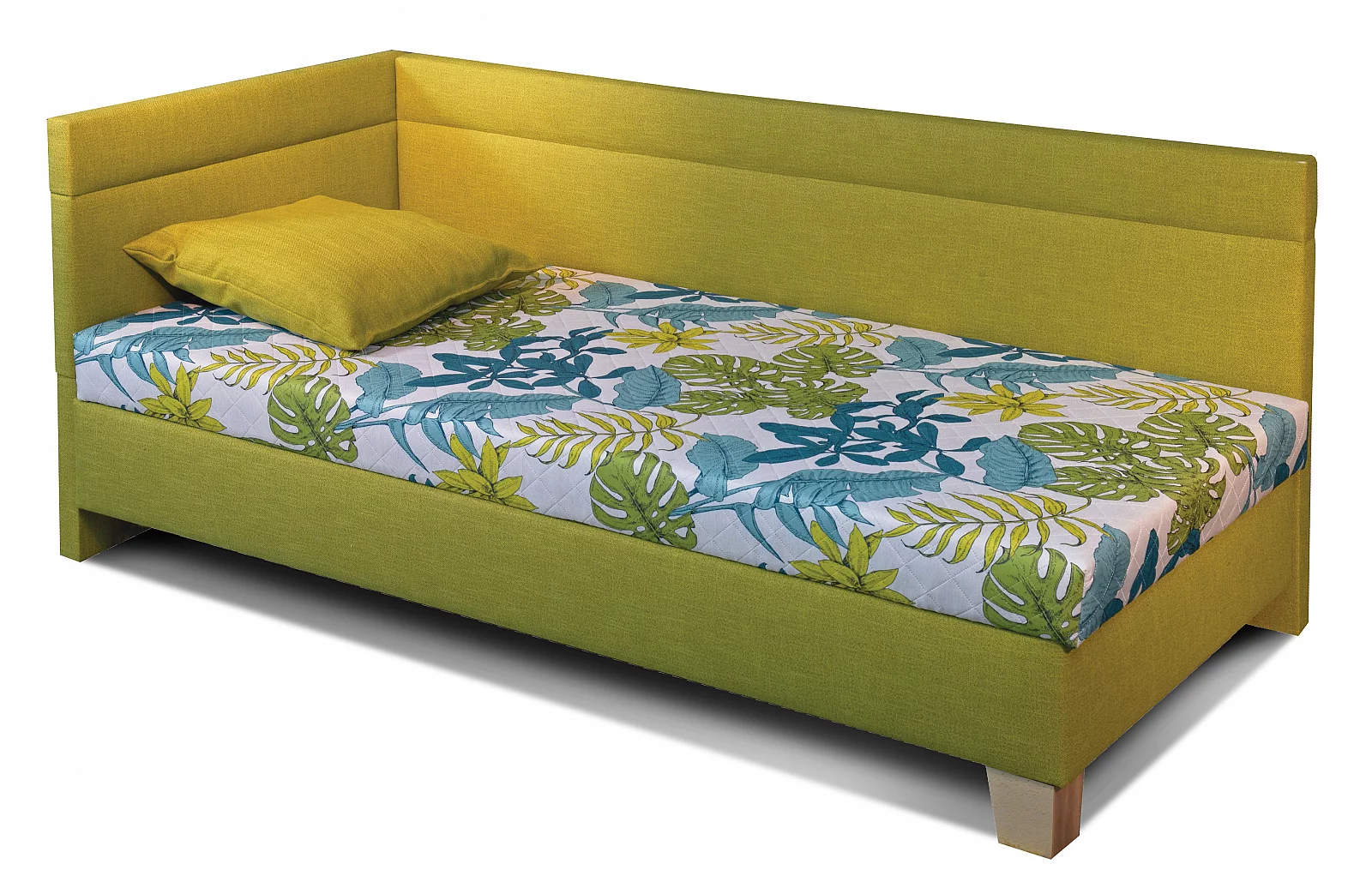 VARIO S ČELY ROHOVÉ - čalouněná postel s úložným prostorem