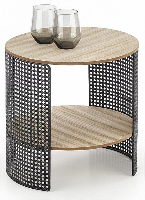 Konferenční stůl TRAFICA  přírodní dýha/ černý kov